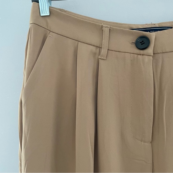 J&L ATELIER Pleated Straight Leg Trousers High Waisted Large / Size 12 NWOT - Picture 4 of 6